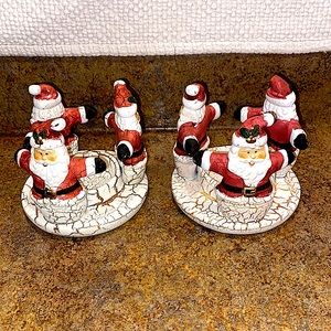 Luminessence Santa Tea-light Candle Holders